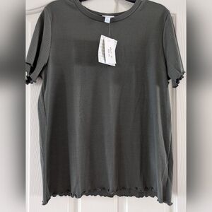 LuLaRoe Charcoal Short Sleeve Top